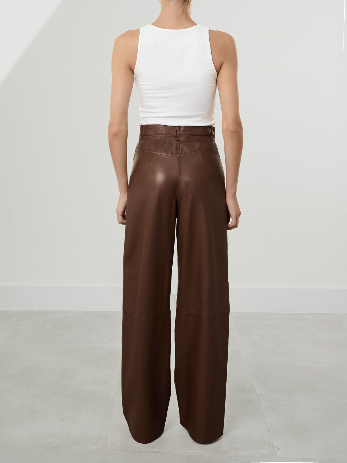 Chocolate Brown Leather Pant