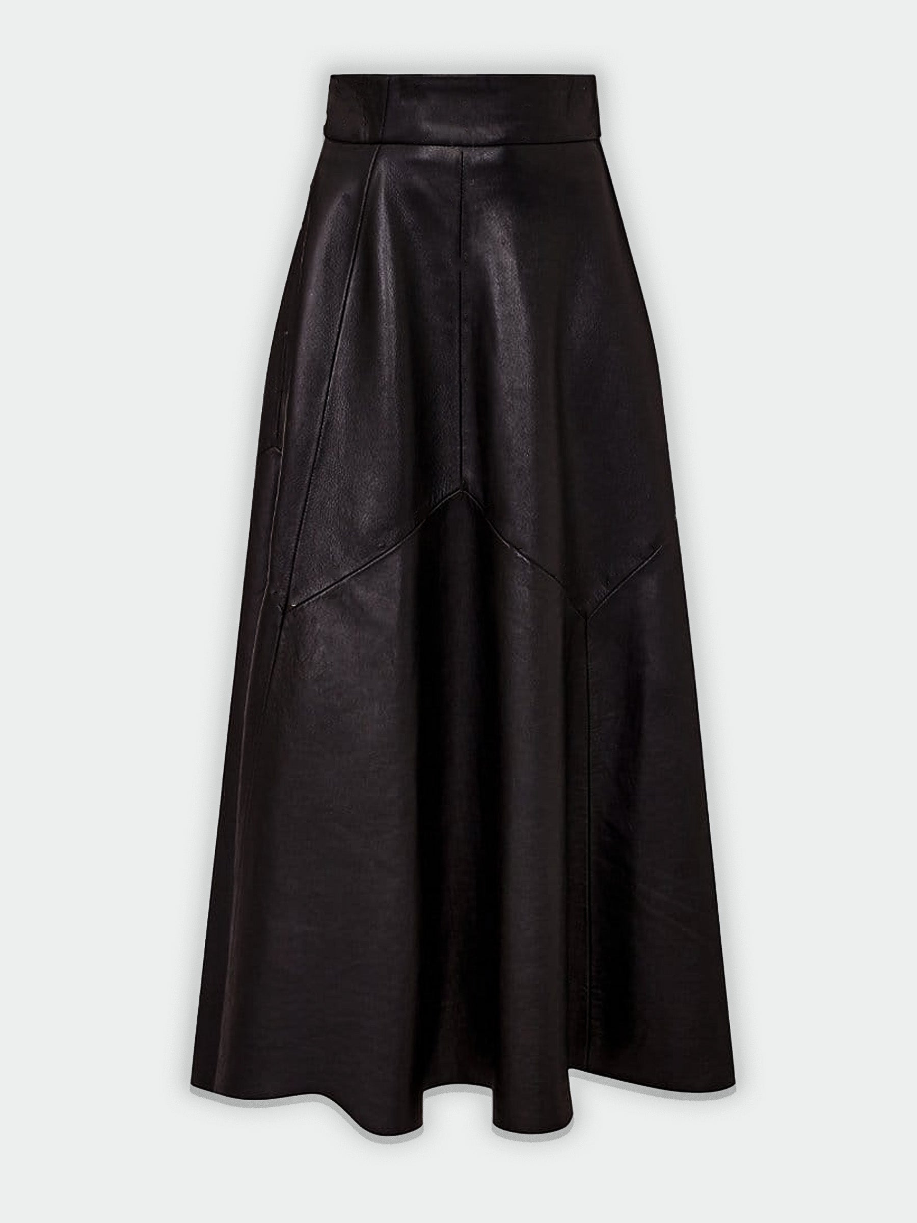 Black Leather Circle Skirt