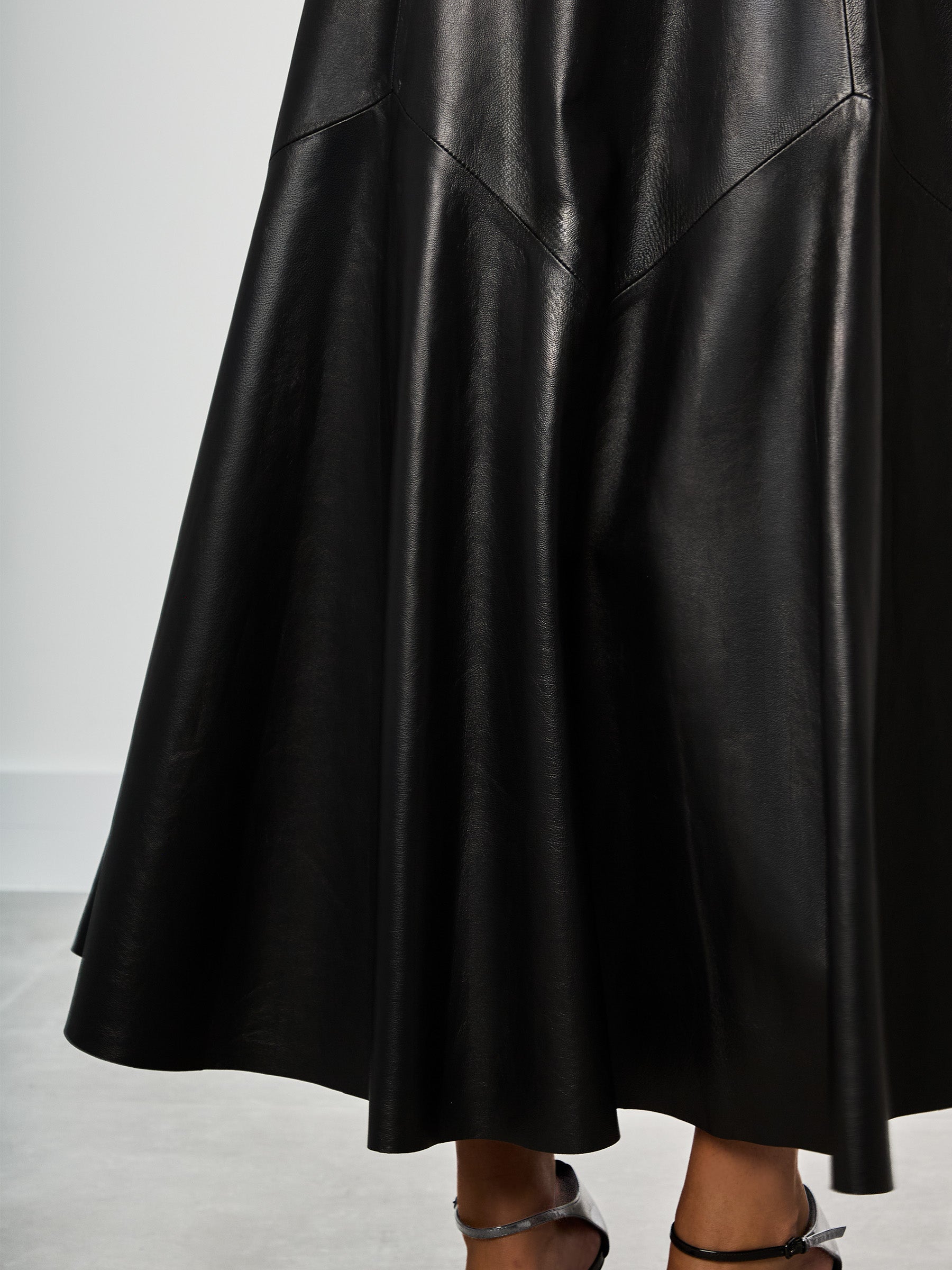 Black Leather Circle Skirt