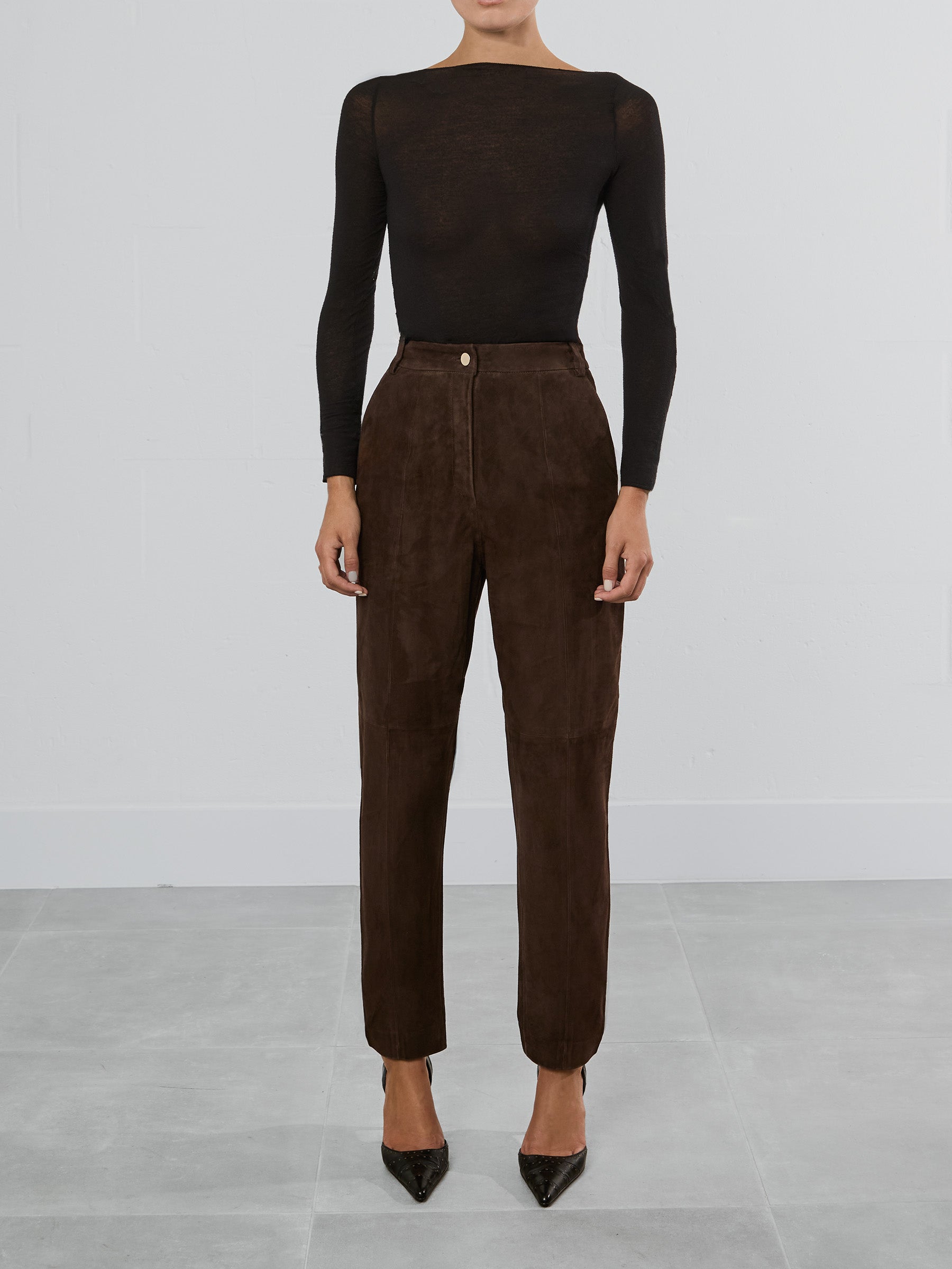 Brown Suede Trousers