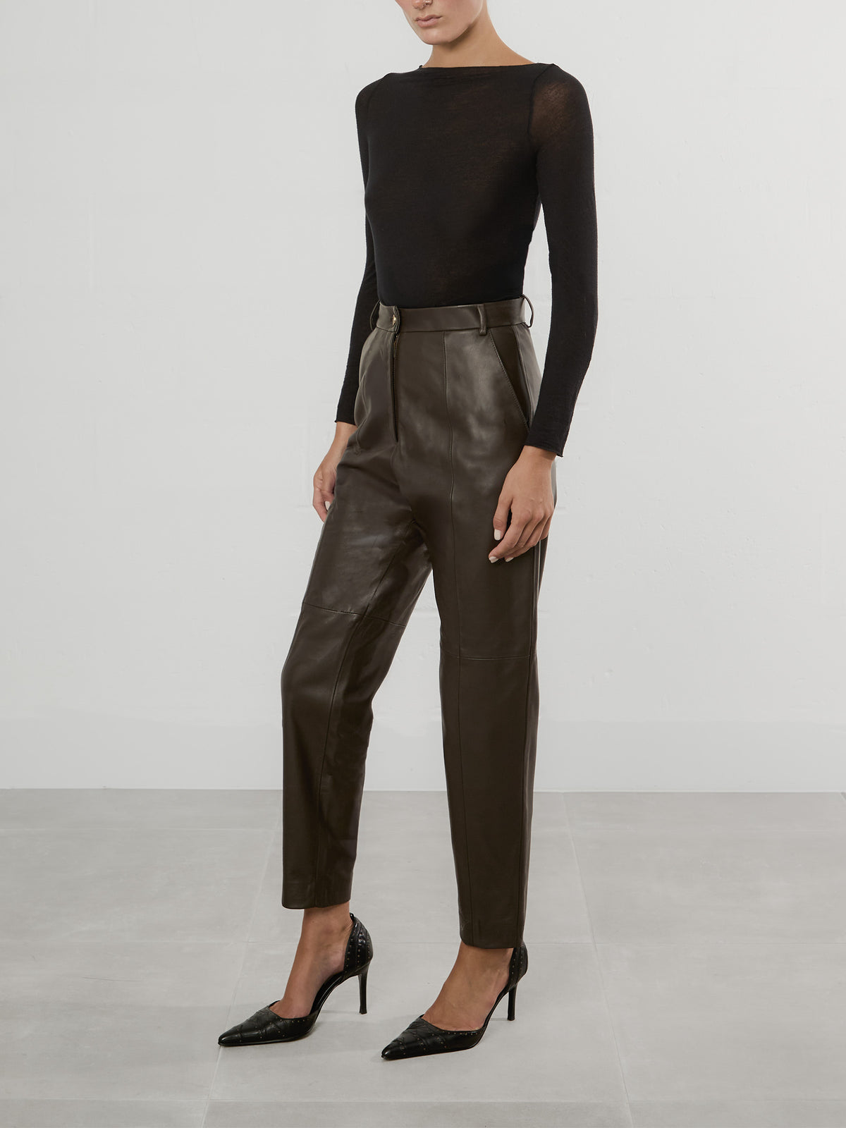 Paola Leather Pants - SKIIM Paris