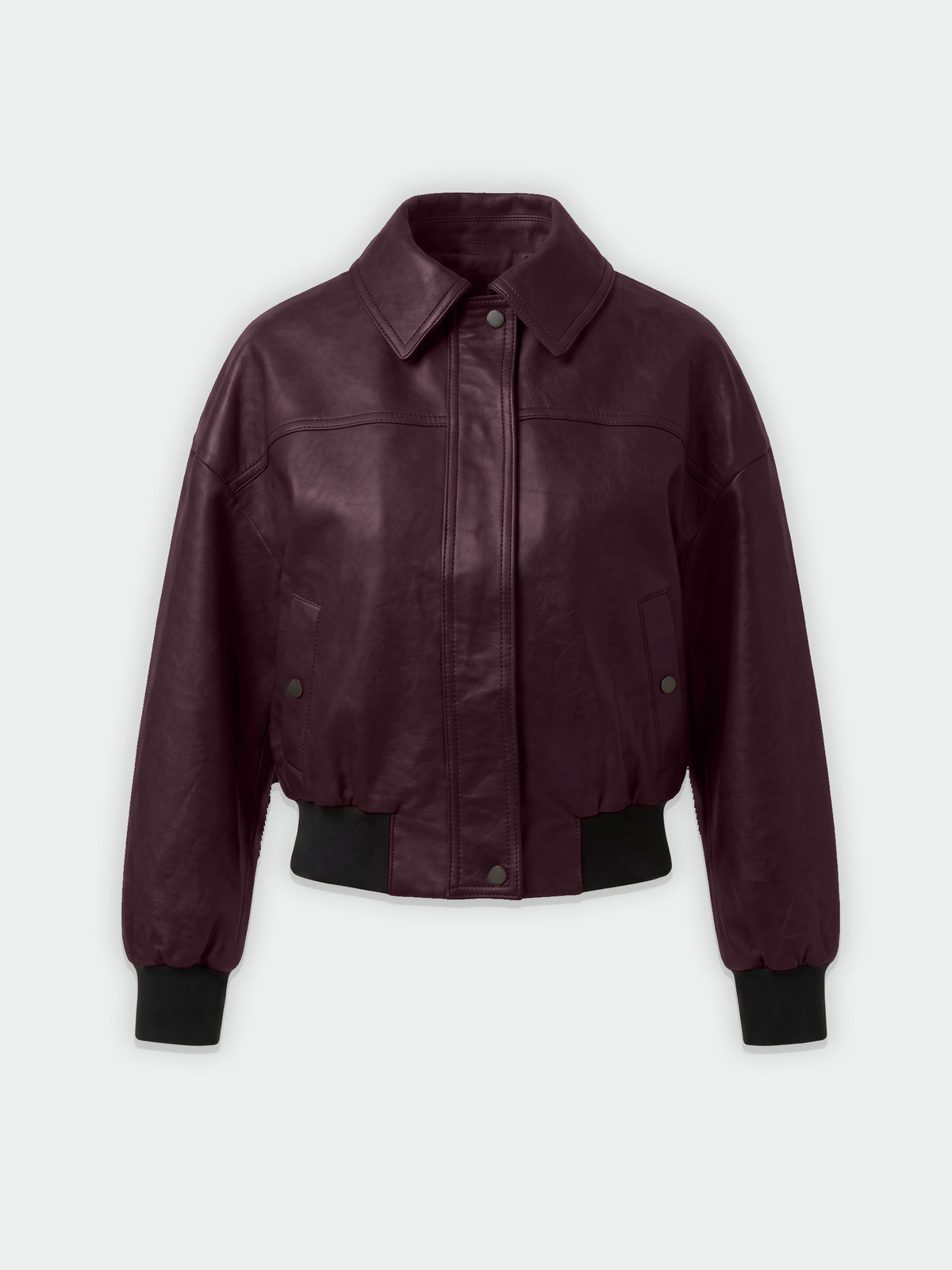 Sarah Leather Bomber Jacket