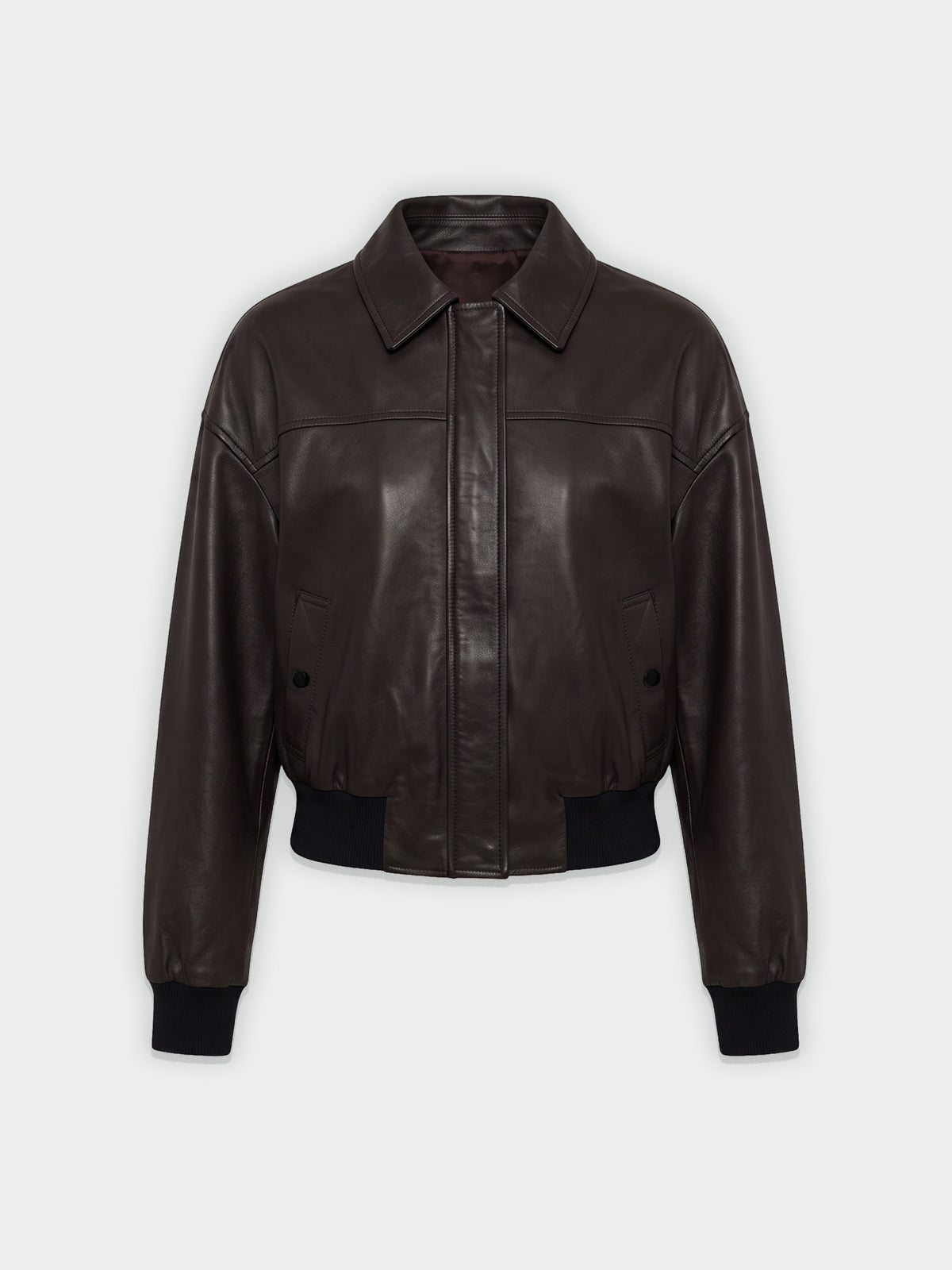 Sarah Leather Bomber Jacket