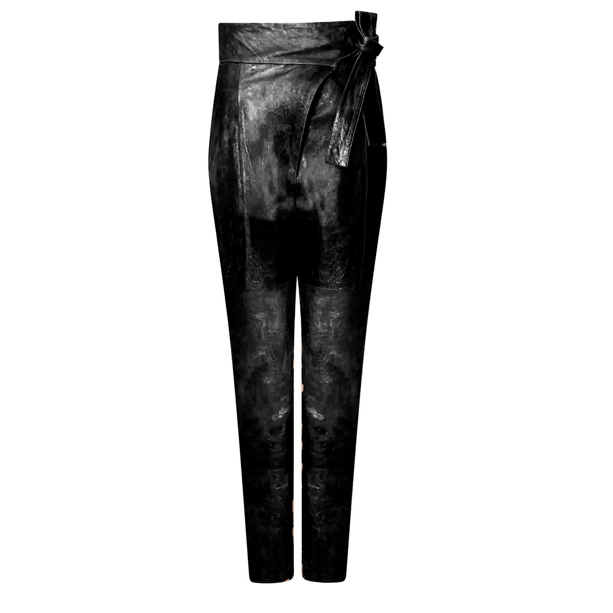 NWT TOPSHOP Size 8 Satin Button Hem Peg Trousers Black Slouchy High Waist |  eBay