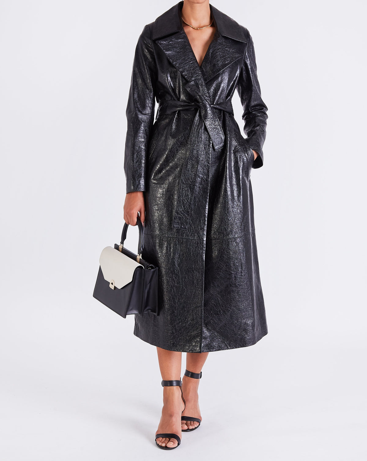 Karla Leather Trench Coat - SKIIM Paris