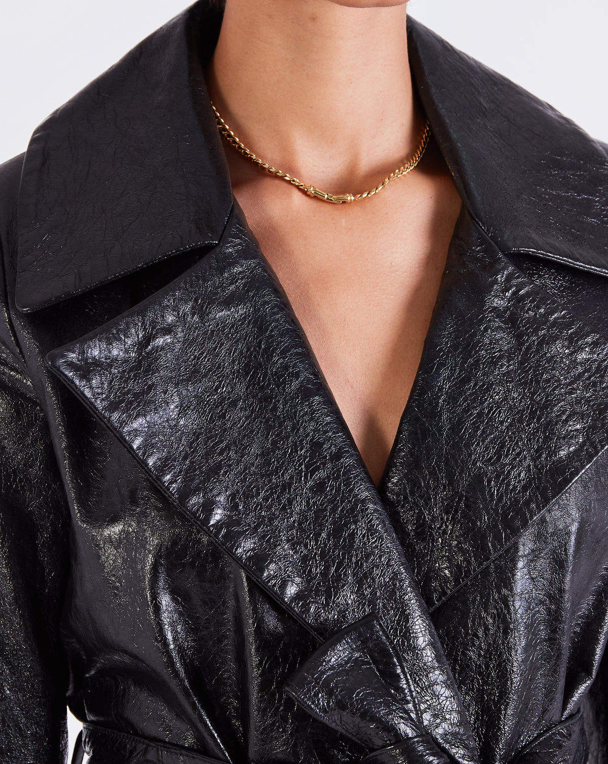 Karla Leather Trench Coat - SKIIM Paris