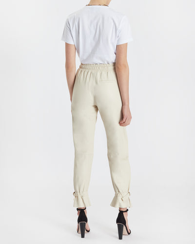 Gaby LEATHER CASUAL JOGGER - OFF WHITE