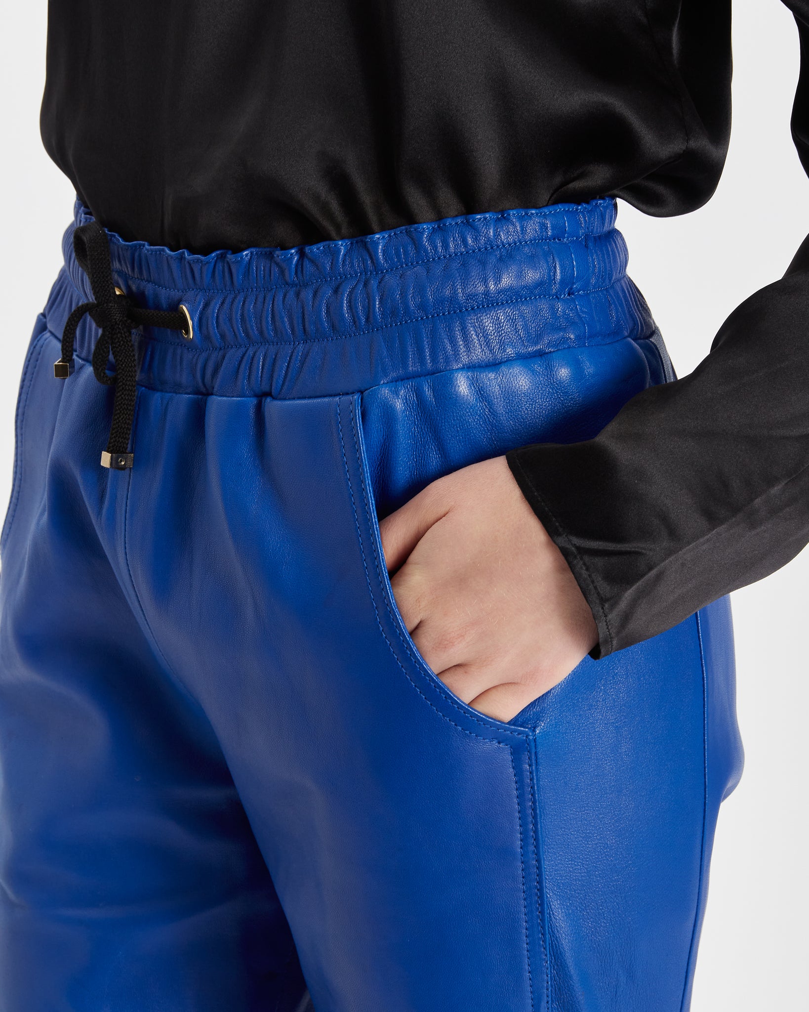 Gaby LEATHER JOGGER - KLEIN BLUE