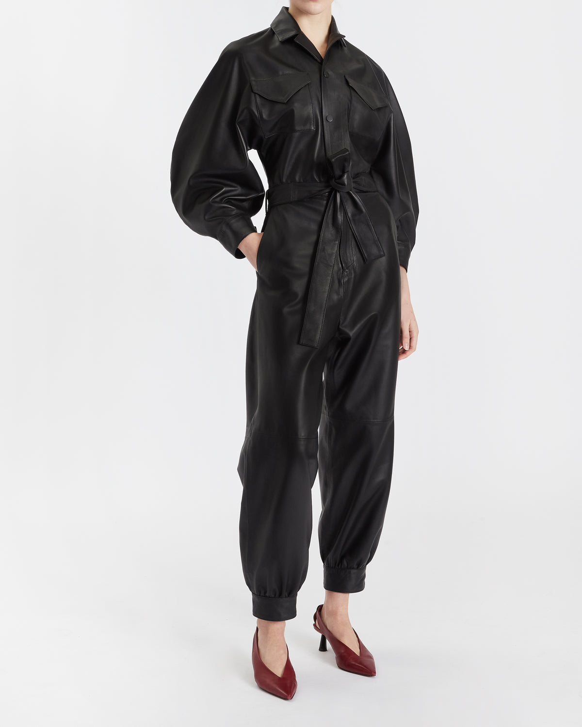 Ophelia Leather Jumpsuit - SKIIM Paris