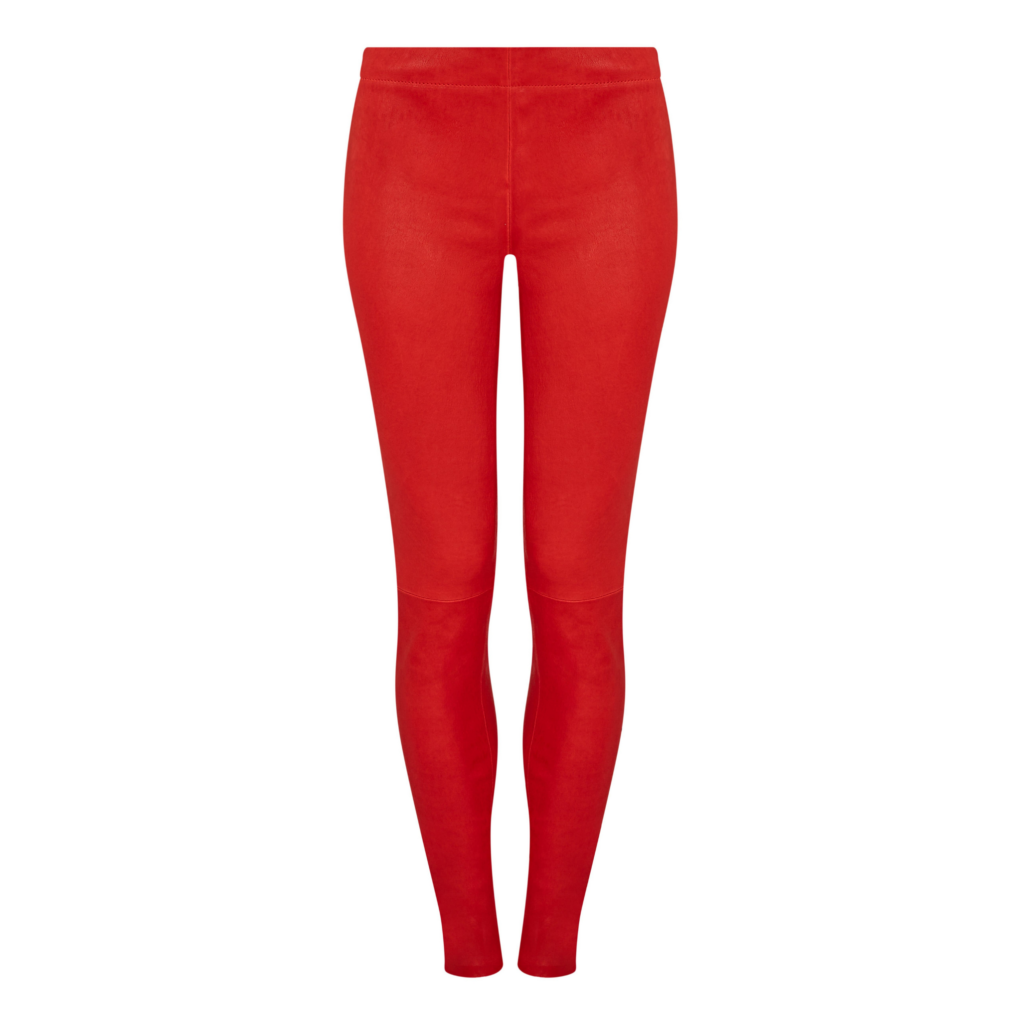 Legging Leather Effect High Waist Red Color