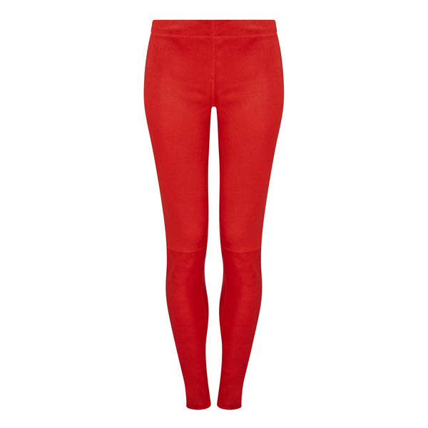 Red 2025 leather leggings