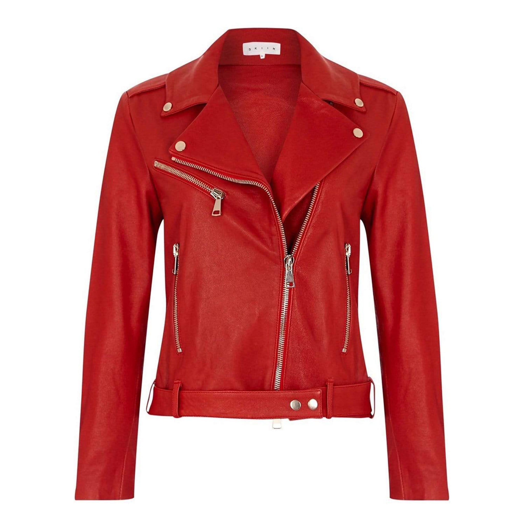 Angie LEATHER BIKER - RED