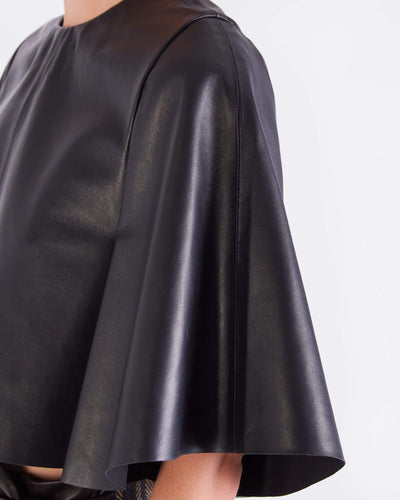Cecile CROPPED CAPE - BLACK ONE SIZE
