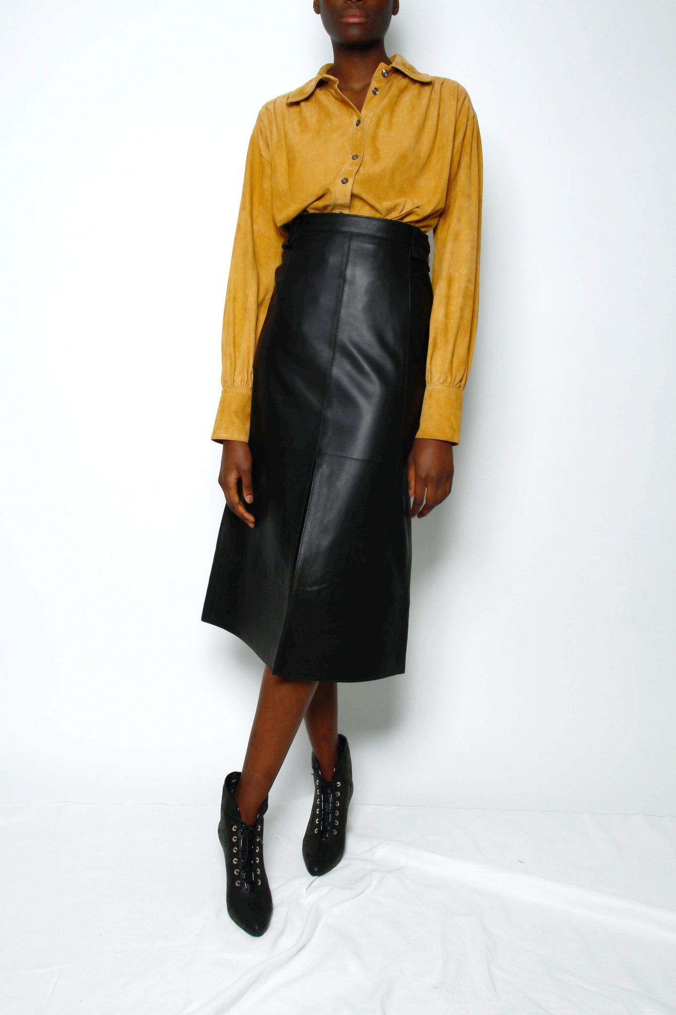 Skirts - Buy Leather Midi Skirt online