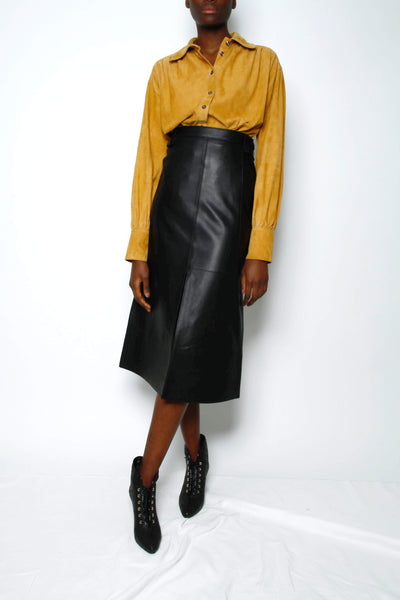 Buy Sosandar Black Leather A-Line Mini Skirt from Next USA