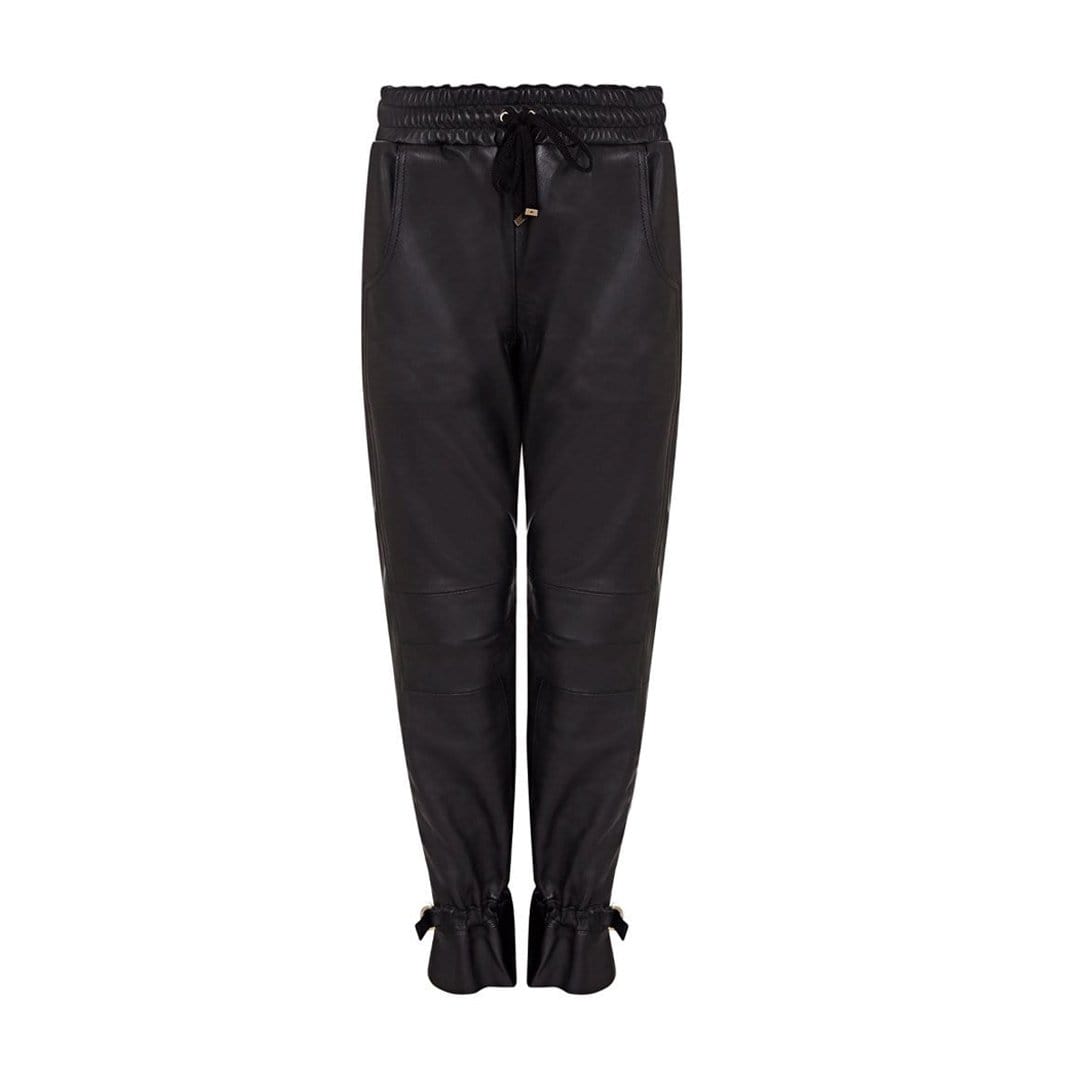 Gaby LEATHER JOGGER - BLACK