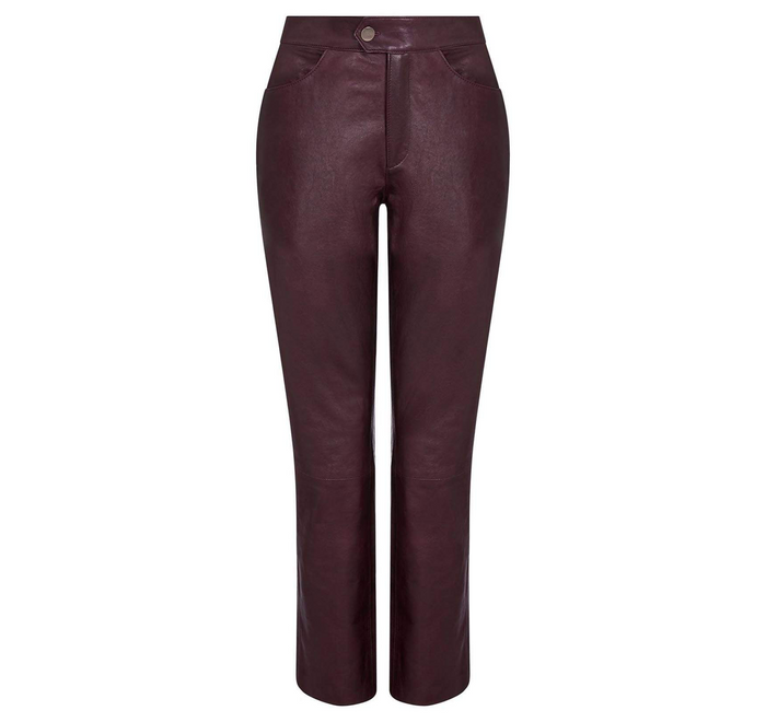 Cropped Leather Trousers