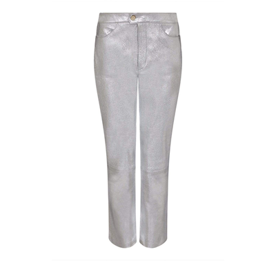 Jean CROPPED LEATHER TROUSER - FOIL