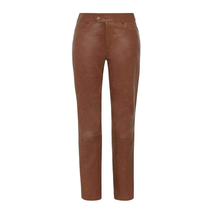 Cropped Leather Trousers