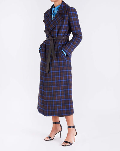 Karla CLASSIC TRENCH - BLUE/BROWN
