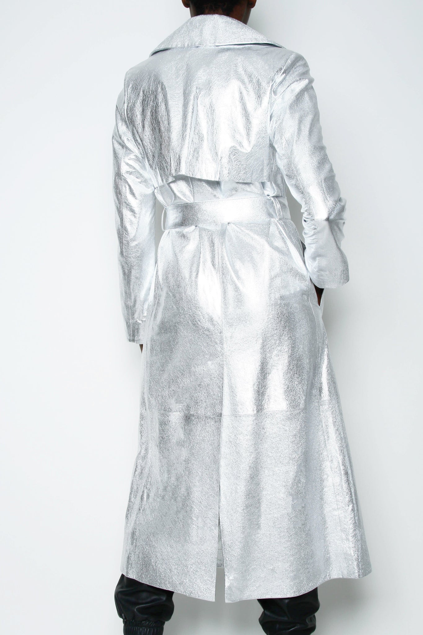 Karla LEATHER TRENCH COAT - FOIL