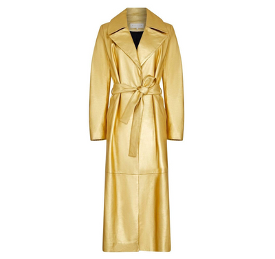 Karla LEATHER TRENCH - GOLD