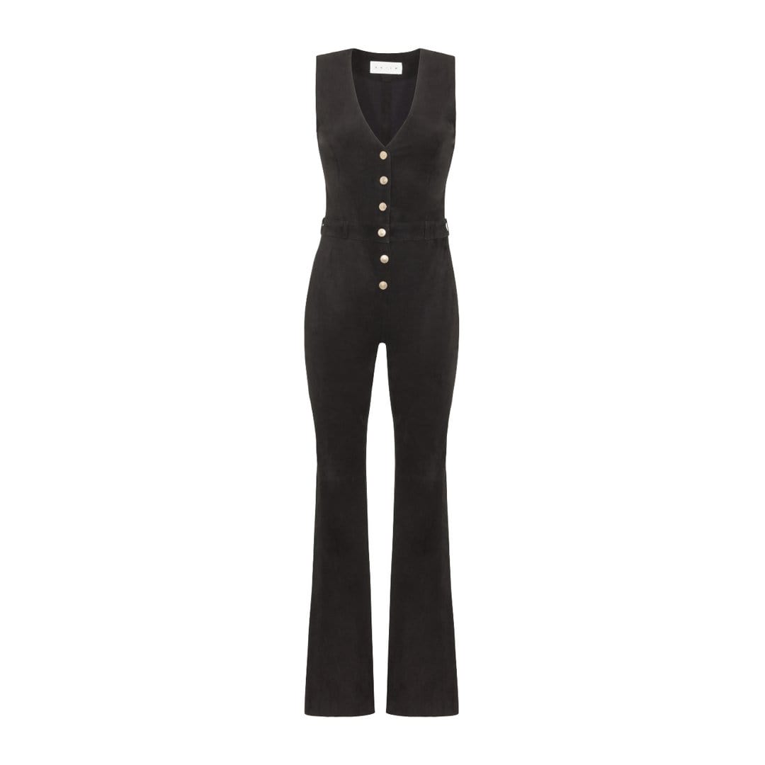 Lauren SUEDE JUMPSUIT - BLACK
