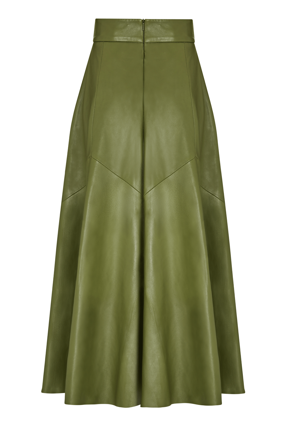 Olive green 2025 leather skirt