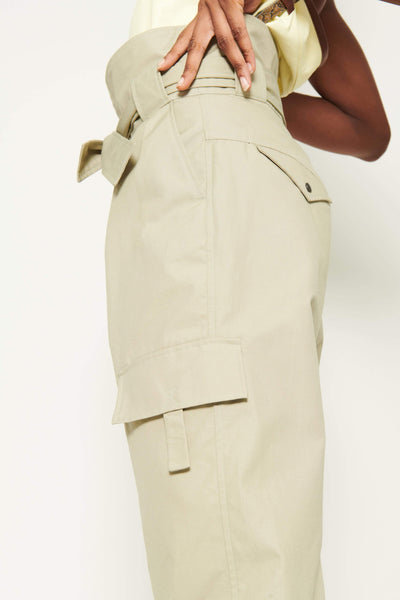 HoneyFashion--Suit Pants High Waist Slimming Elastic Waist