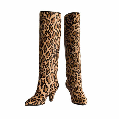Salome CALF HAIR LEATHER KNEE BOOTS - LEOPARD