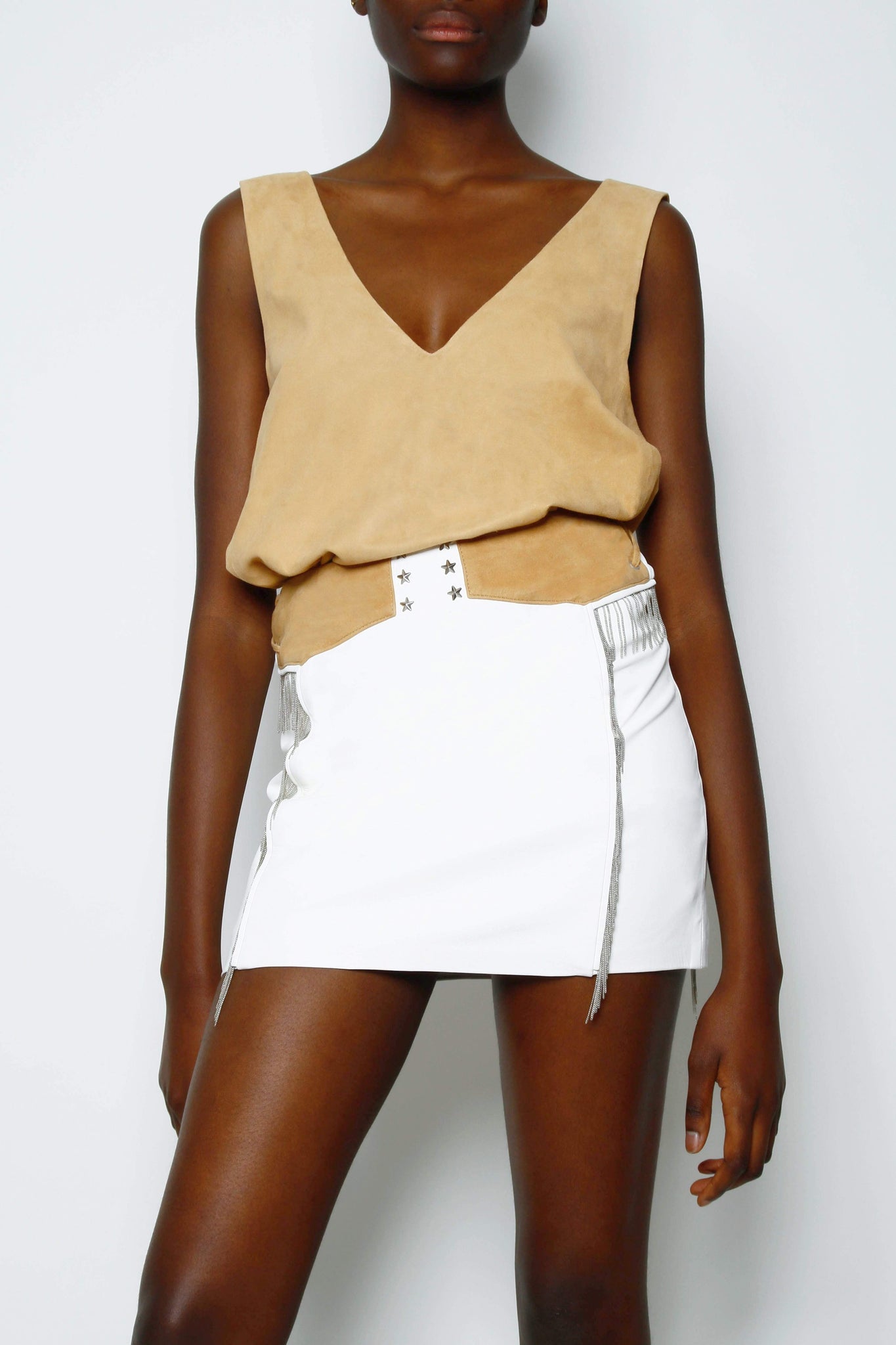 Sam LEATHER VEST - TAN